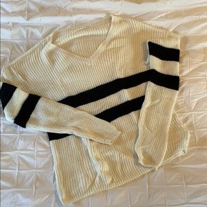 Striped V-neck Sweater